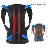 Black posture corrector with red and blue Effects